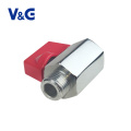 1/4" - 3/4" M-BSP x F-BSP Valogin 232 psi Chrome Plated Brass Mini Ball Valve